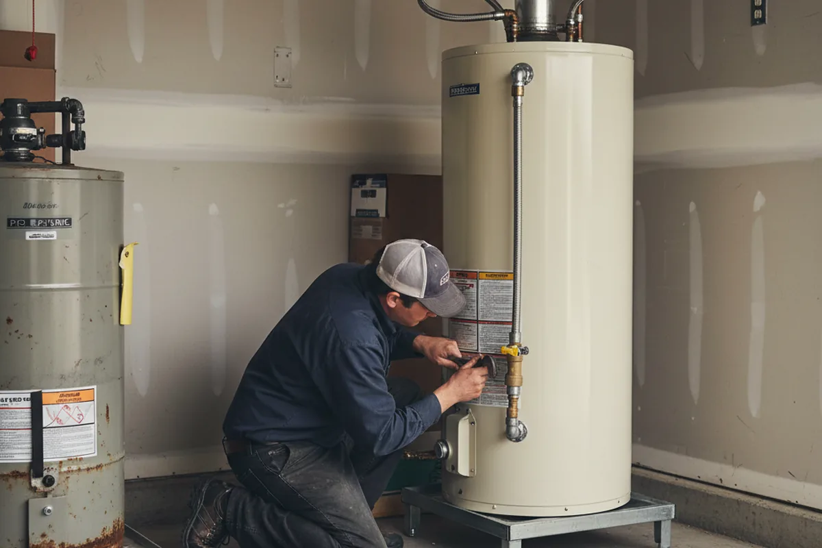 Water heater and shutoff valve replacement in Easthampton